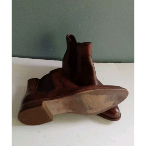Brown Leather Chelsea Ankle Boots Classic Style Versatile Size 7.5 - Picture 6 of 8